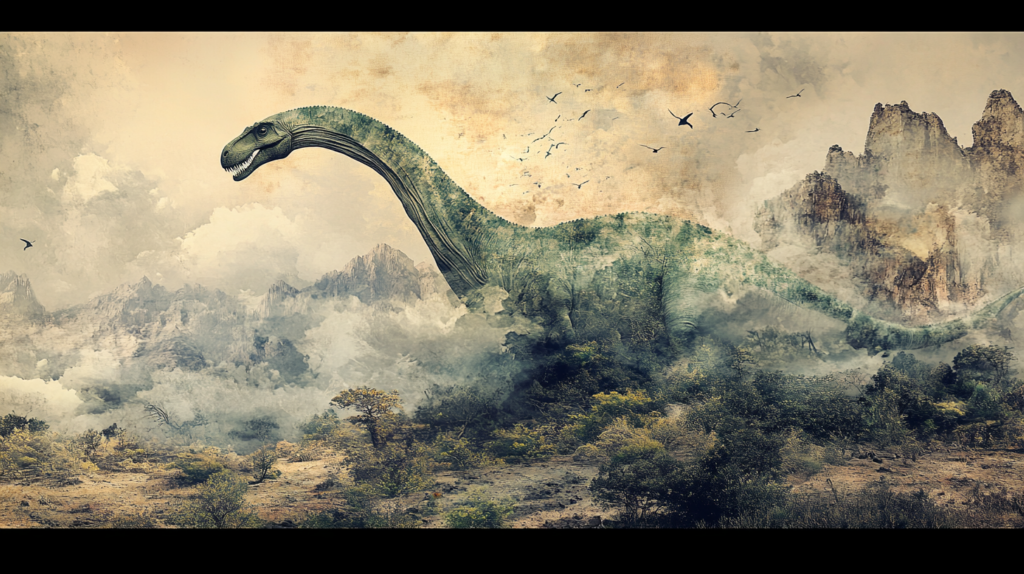 An artistic interpretation of Brontosaurus