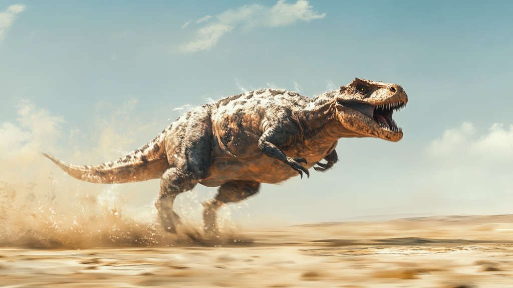 Carnotaurus depicted in mid-run