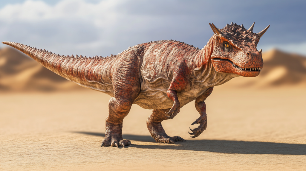 Carnotaurus in a desert