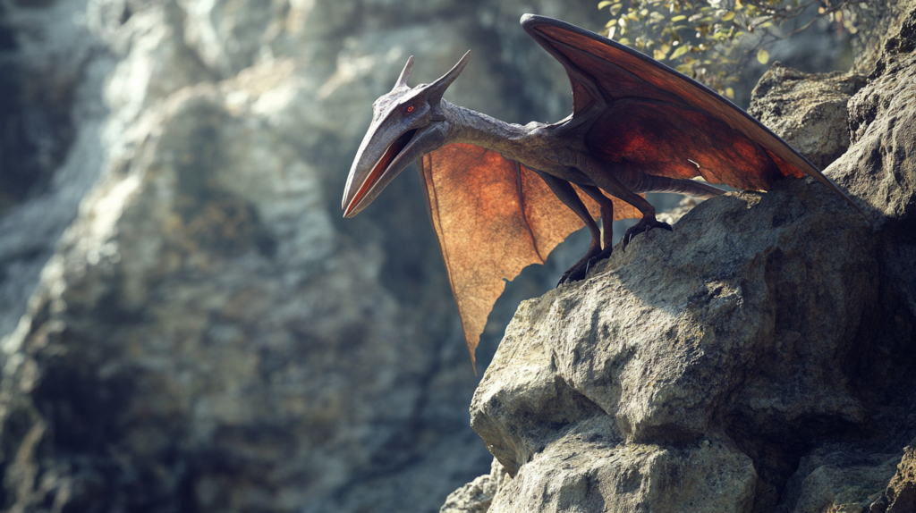 Pteranodon with a large elongated cranial crest