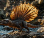 Dimetrodon with its iconic sail-like fin