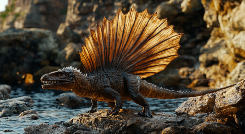 Dimetrodon with its iconic sail-like fin