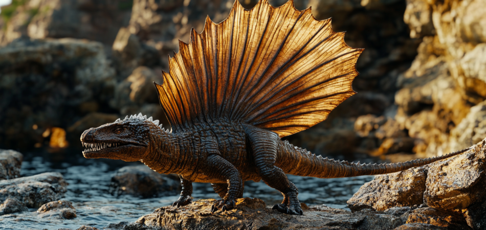 Dimetrodon with its iconic sail-like fin